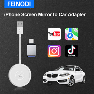 พร้อมส่ง FEINODI iPhone Screen Mirroring to Car Monitor,สามารถรับชม YouTube บน CARPLAY