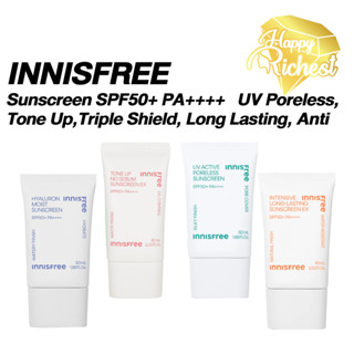 ⚡️Sale⚡️แท้100%⚡️Innisfree Sunscreen SPF50+ PA++++  Tone Up, UV Poreless,Triple Shield, Long Lasting