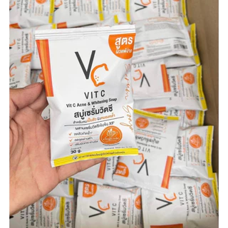 *สบู่เซรั่มวิตซี น้องฉัตร VC Vit C Ance & Whitening Soap 30กรัม