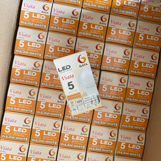 [ยกลัง50หลอด] หลอดไฟบับ Led light bulb E27 5W แสงสีวอร์ม Warm Light