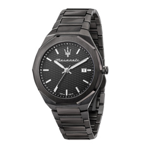 [2 Years Warranty] Maserati Stile 45mm Anthracite Stainless Steel  Mens Quartz Watch R8853142001