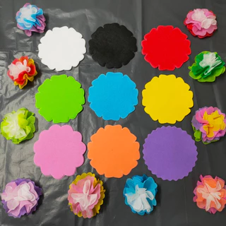 เลือกสีได้ แบบสีละ100แผ่น/ถุง กระดาษสาห่อเหรียญโปรยทาน (พร้อมยางรัดสีสวย) คละขอบให้ ใช้ห่อเหรียญ
