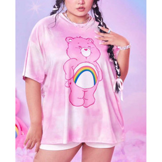 ลิขสิทธิ์แท้ 💯 ป้ายครบ 💖 เสื้อยืดพลัสไซส์ care bears แคร์แบร์ เสื้อพิมพ์ลายมัดย้อม plus size เสื้อบิ๊กไซส์ Big size