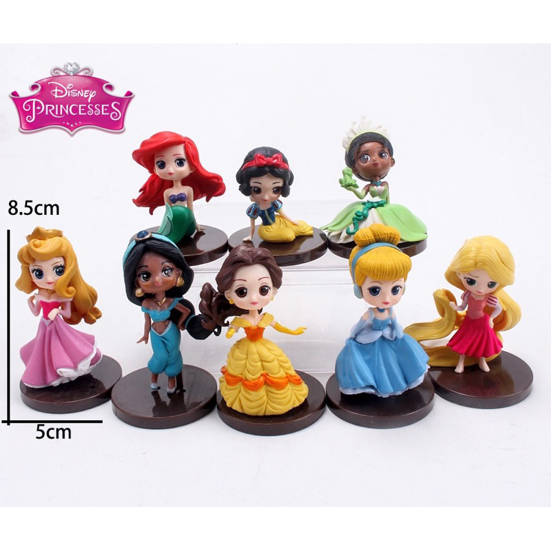 โมเดลเจ้าหญิงดีสนีย์ Disney Princess ขนาด 5.5-8 ซม. สวย น่ารัก วินค้าพร้อมส่ง เก็บปลายทางได้