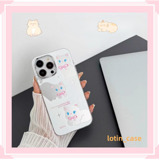 🎁ส่งของขวัญ🎁เคสไอโฟน สำหรับ 11 13 for iPhone Case 14 12 Pro Max เรียบง่าย น่าสนใจ แมว กันกระแทก ปกป้อง เคสโทรศัพท์