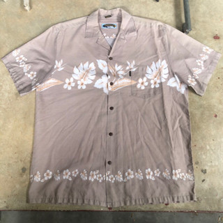 เสื้อฮาวาย Vtg.Hawaii Shirt PALMWAVE HAWAII 100% COTTON