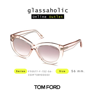 [ลดกระหน่ำ] แว่นกันแดด TOM FORD รุ่น FT0577-F ทรง Cat Eye สีโปร่ง สุดฮิต