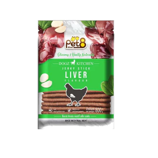 Pet8 สติ๊กไก่ Dogz Kitchen รสไก่ เนื้อ ตับ แซลมอน แกะ 800g หอม อร่อย มี DHA& Omega 3&6 เก็บปลายทาง