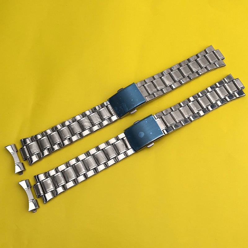 สายนาฬิกาข้อมือสแตนเลส ขนาด 22 มม ตัวล็อคสาย 2 ชั้น (หัวโค้ง)