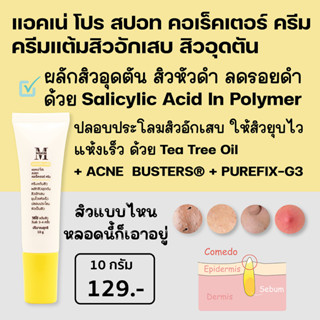 เอสเธติค พลัส แอคเน่ โปร สปอท คอเร็คเตอร์ ครีมแต้มสิวอุดตัน อักเสบ Salicylic Acid + Tea Tree Oil สิวยุบไว แห้งเร็ว AC01