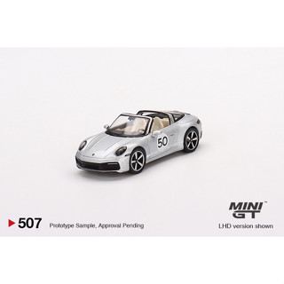 MINI GT 1/64 PORSCHE 911 TARGE 4S HERITAGE DESIGN EDITION GT SILVER METALLIC RHD DIECAST SCALE MODEL CAR