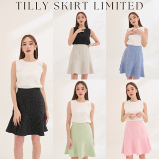 VITAVADEE Tilly Skirt Limited กระโปรงทรงเอแต่งระบาย ผ้าทวีต