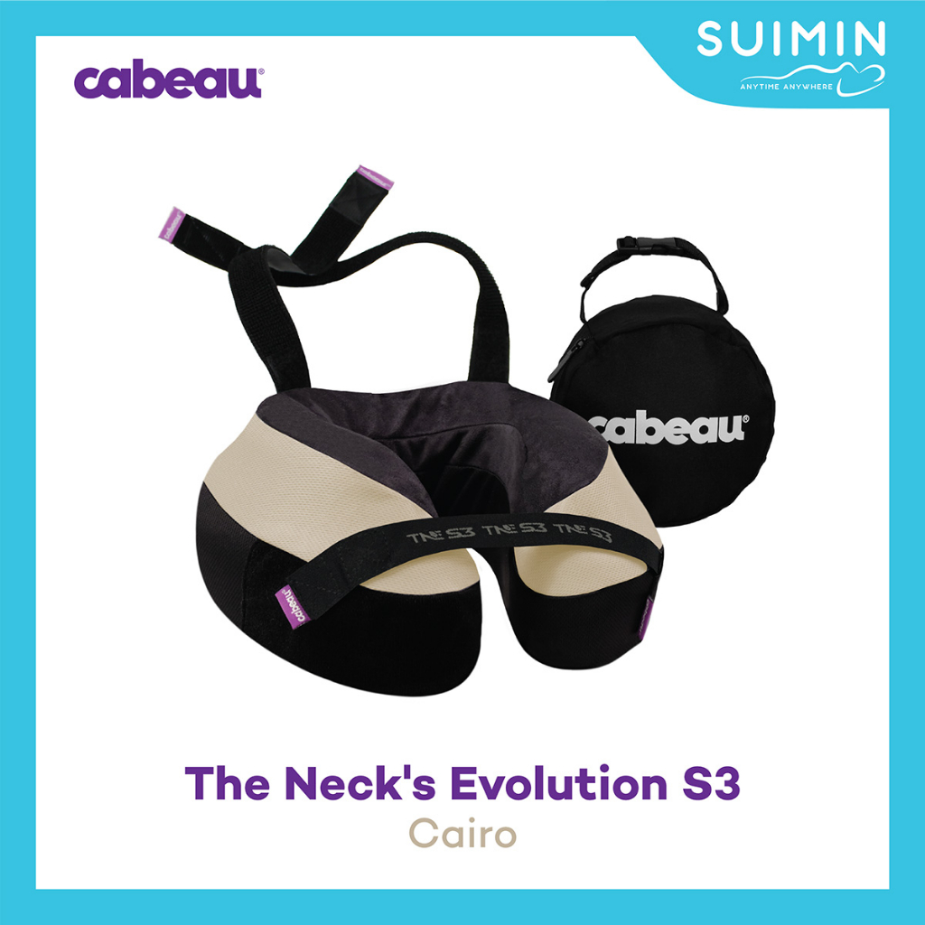 Cabeau หมอนรองคอ มีสายรัดเพื่อกระชับ รุ่น Evolution S3 Cairo Travel Pillow รหัส TNEP3624