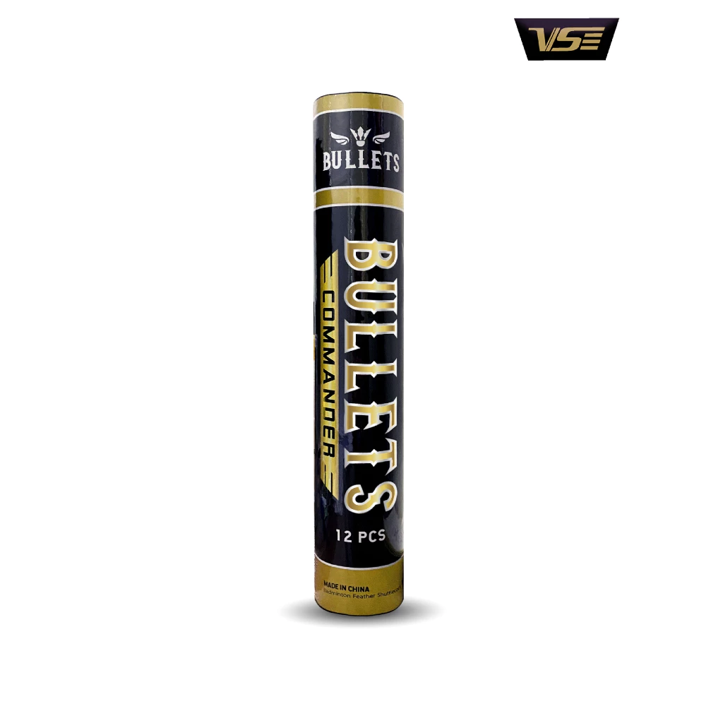 VS ลูกแบดมินตัน ขนห่าน Bullets Commander พุ่งดี ทนทาน (12 ลูก)