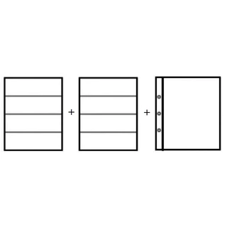 AAP - ( แบบใส ) แผ่นเก็บแสตมป์ - ขนาด A4 คุณภาพดี มีให้เลือก 1 - 7 ช่อง - แผ่นใส่แสตมป์ แผ่นสะสมแสตมป์ แผ่นเติม ไส้เติม