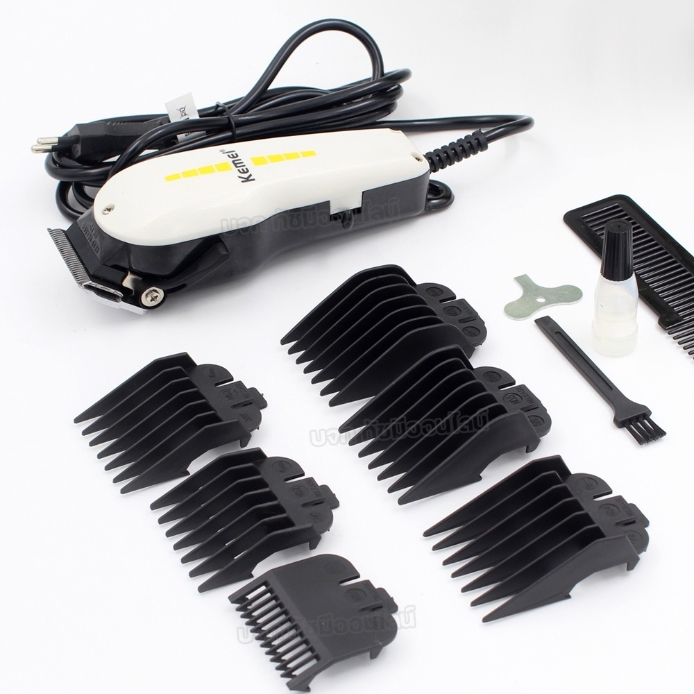 Kemei KM8821 ปัตตาเลียนตัดผม KM-8821 แบตตาเลี่ยนตัดผม ปัตตาเลี่ยน บัตตาเลี่ยน หวีรอง 6 เบอร์ แบบมีสา