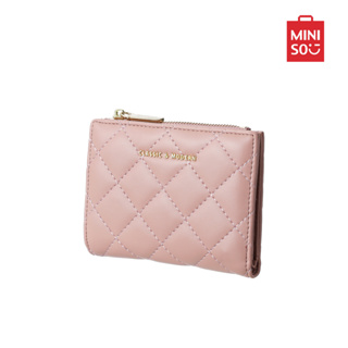 MINISO กระเป๋าสตางค์ใบสั้น กระเป๋าสตางค์รุ่น Diamond Lattice Pattern Quilted Wallet