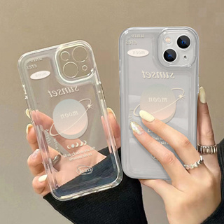 TPU พระจันทร์ตก เคสสำหรับไอโฟน 11 เคสใส เคสมือถือสุดฮิตใน Case For iPhone XR 7 8Plus 11 Pro Max 12 13 14 X XS SE