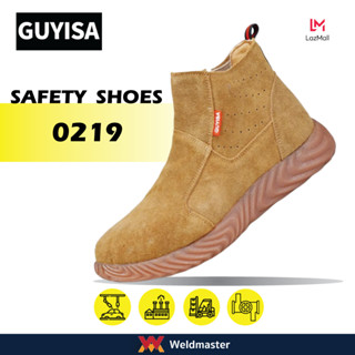 GUYISA รุ่น 0219 รองเท้าช่างเชื่อม รองเท้าเซฟตี้ Safety Shoes /หัวเสริมเหล็ก/ป้องกันการเจาะ/พื้นรองเท้ากันลื่น/ป้องกันสะ