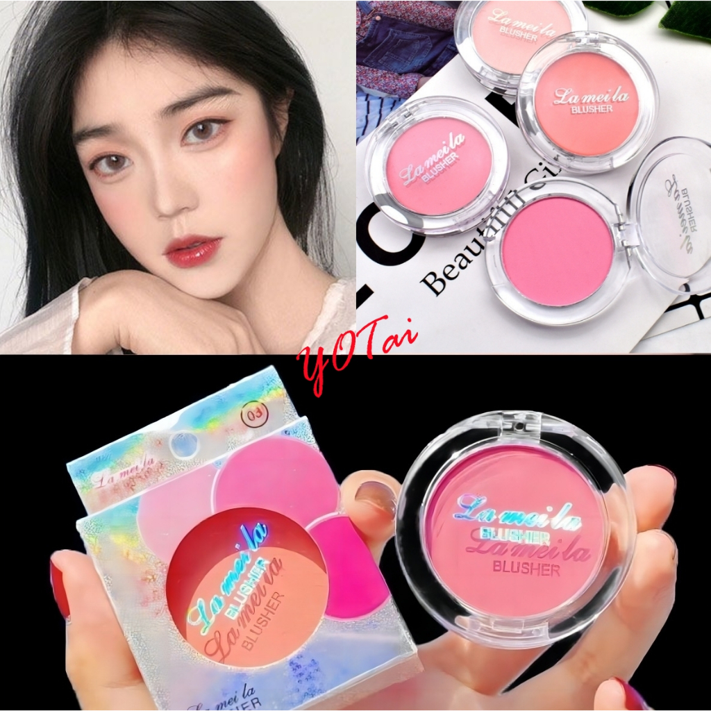 YOTAI ❤️LAMEILA❤️ บลัชออน บลัชออนโทนส้ม บรัชออนทาแก้ม ชมพูพีช ส้มพีช เนื้อดี สีสวย กันน้ํา ติดทนนาน 3040#