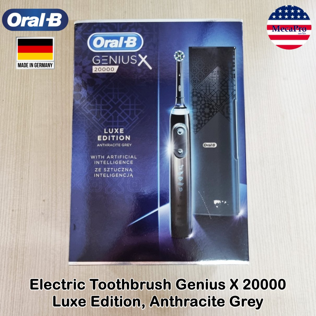 Oral-B® Genius X 20000 Rechargeable Toothbrush Luxe Edition, Anthracite Grey ออรัล-บี จีเนียส แปรงสีฟันไฟฟ้า