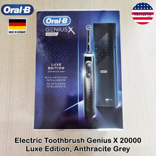 Oral-B® Genius X 20000 Rechargeable Toothbrush Luxe Edition, Anthracite Grey ออรัล-บี จีเนียส แปรงสีฟันไฟฟ้า