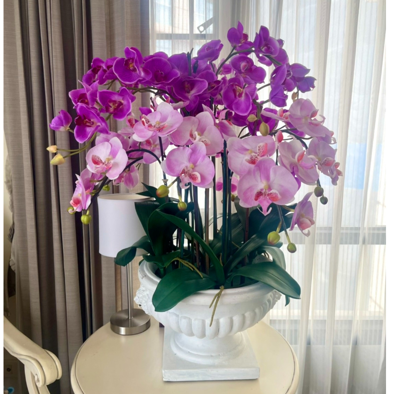ช่อกล้วยไม้ฟาแลน ดอกไม้ปลอมเกรดพรีเมียม