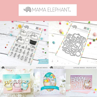 Cupcake wishes stamp and die - mamaelephant แสตมป์และไดคัท