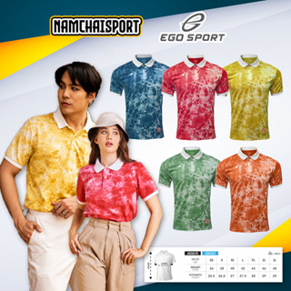 เสื้อโปโลลายมัดย้อมสวยงามทั้งตัว  เนื้อผ้าระบายอากศได้ดี ทรง UNISEX ใส่ได้ทั้งชายและหญิง EGO x THAITONE TT-006