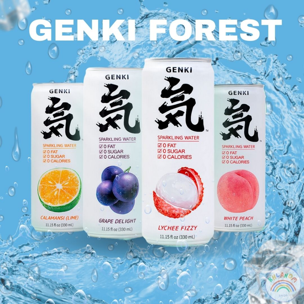 Carbonated Drinks & Tonics 188 บาท โซดากลิ่นผลไม้ น้ำอัดลม Genki Forest Sparkling water (1กระป๋อง/330ml. ) จำน่าย 8-24 กระป๋อง มีหลายรสชาติ ซ่าสดชื่น Food & Beverages