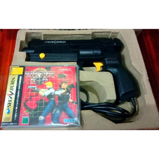 Sega Saturn - Light Gun Controller Box Set + Virtua Cop Game (Spine Card) / งานกล่องเกมส์แท้ ญี่ปุ่น