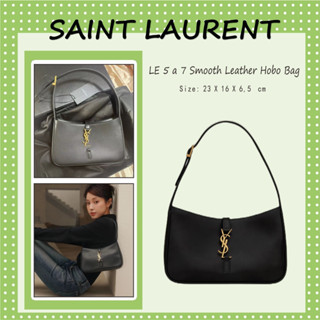 Hot sale Authentic SAINT LAURENT In stock LE 5 a 7 Smooth leather wandering bag