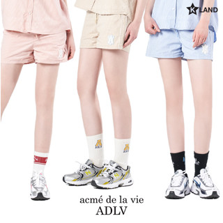 [LISA PICKED] acme de la vie [ADLV X LISA] A LOGO EMBLEM PATCH STRIPE SHORT PANTS (ADL22SP0006U)