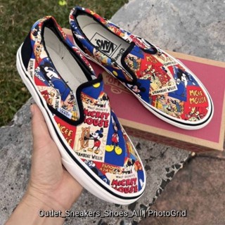 รองเท้า Vans Slip On Mickey Mouse ใส่ได้ทั้ง ชาย หญิง ส่งฟรี