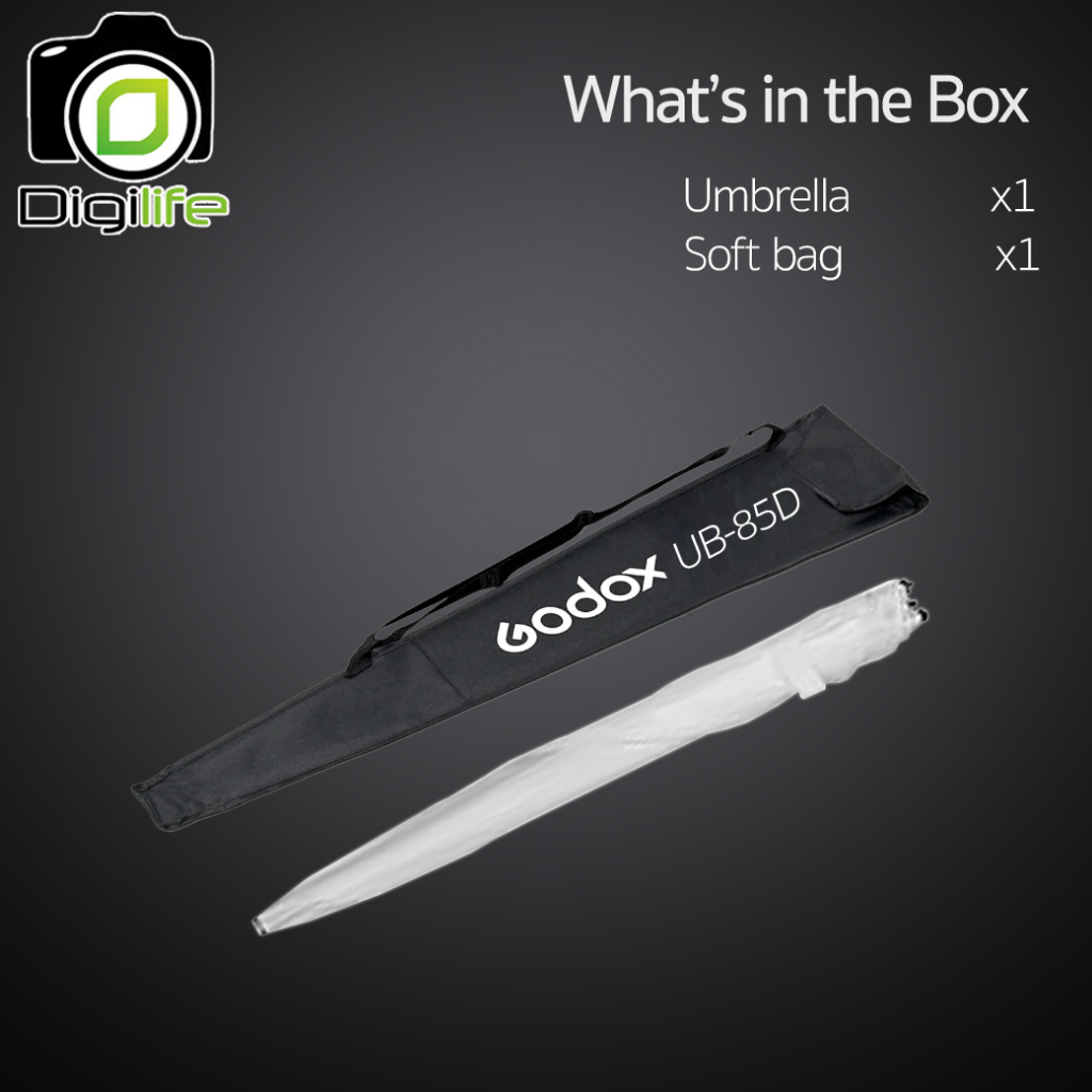 Godox Umbrella UB-85D Transparent Parabolic Umbrella 85 cm. ร่มทะลุ พาราโบลิค 85 ซม.