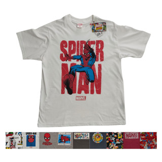 เสื้อยืดคอกลม  มาร์เวล (Marvel T-Shirt) เสื้อการ์ตูน สกรีนลายลิขสิทธิ์ 13 ลาย  - Marvel Comic T-Shirt | kikidd