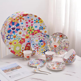 Takashi Murakami Sunflower high-grade bone china tableware 10 piece gift box