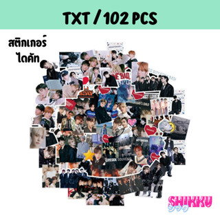 (พร้อมส่ง) สติกเกอร์ TXT 100-102 ชิ้น ไดคัท สำหรับตกแต่งสมุด ไดอารี่ NOTEBOOK และอื่นๆ