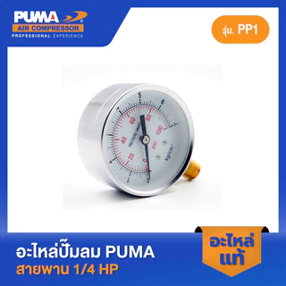 PUMA เกจ์ลม 100 ปอนด์ 2.5" เกลียว 1/4" 1/4 HP PP-1 อะไหล่ปั๊มลมสายพาน รุ่น PP-1