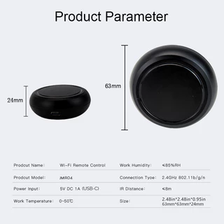 Tuya JM05 IR Universal Remote รีโมทอัจฉริยะ เปิดแอร์ ปิดทีวี รองรับ Alexa, Google Home