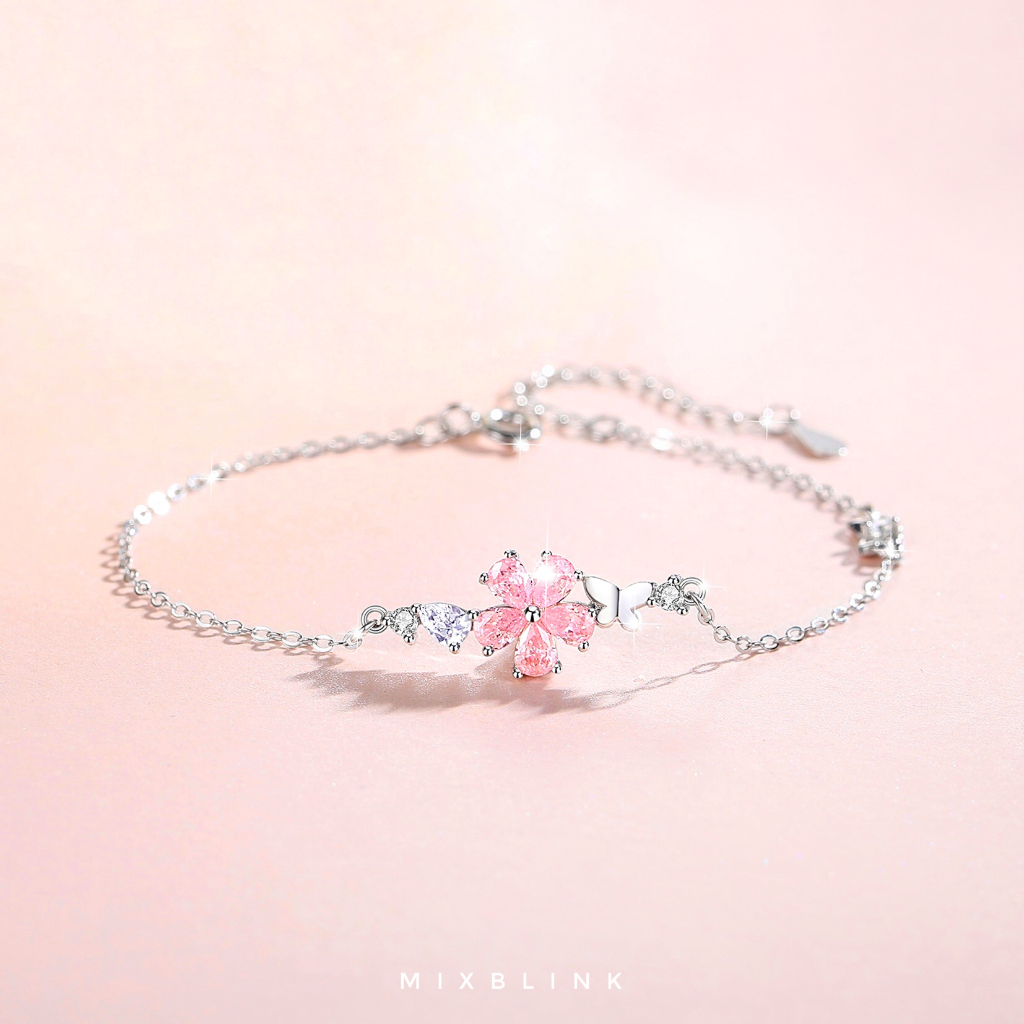 สร้อยข้อมือ เงินแท้ 92.5% ส่งฟรี EMS ♡ รุ่น Riley ♡ - ( #P12 )