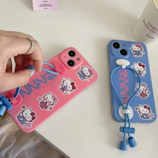 🎁ส่งของขวัญ🎁เคสไอโ case for iphone 11 12 Hello Kitty กราฟฟิตีสี เคส 14 13 12 11 pro max เคสโทรศัพท์ที่ทนทาน