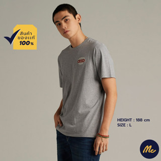 Mc JEANS  เสื้อยืดแขนสั้นผู้ชาย คอกลม สีเทา MTTZ619