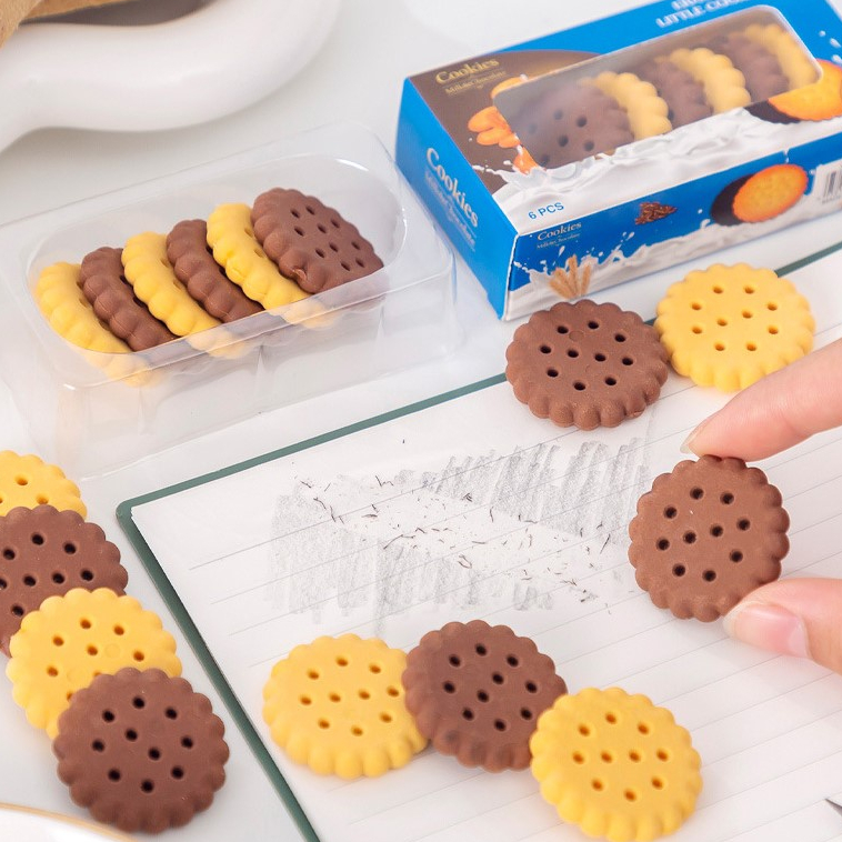 ยางลบคุ๊กกี้ ยางลบบิสกิตน่ารัก อุปกรณ์การเรียน เครื่องเขียน ยางลบดินสอ ยางลบแฟนซีราคาต่อชิ้น/ERA-010