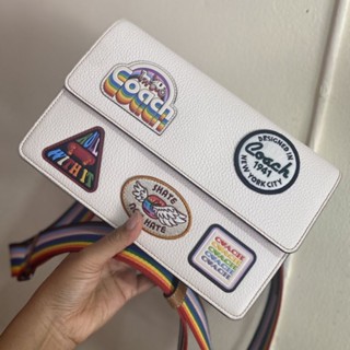 กระเป๋าคอลเลคชั่นใหม่ค่ะ 🥳🎉NEW Coach #CJ515 Turner Flap Crossbody With Patches