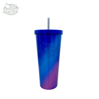 ❤️รุ่นใหม่❤️อเมซอน”Vivid Ombre Tumbler”แก้วสแตลเลสเก็บความเย็นไล่สี 3เฉดสี 22oz❤️