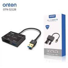 Onten 5212B 3 In 1 Digital Camera SD TF XQD Card Reader Adapter Cable.