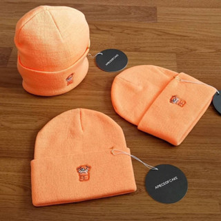 🔥🔥Sale 🎄🎉🎅  APIECEOFCAKE signature bear beanie vivid orange หมวกไหมพรมสีส้ม 🍊🍊