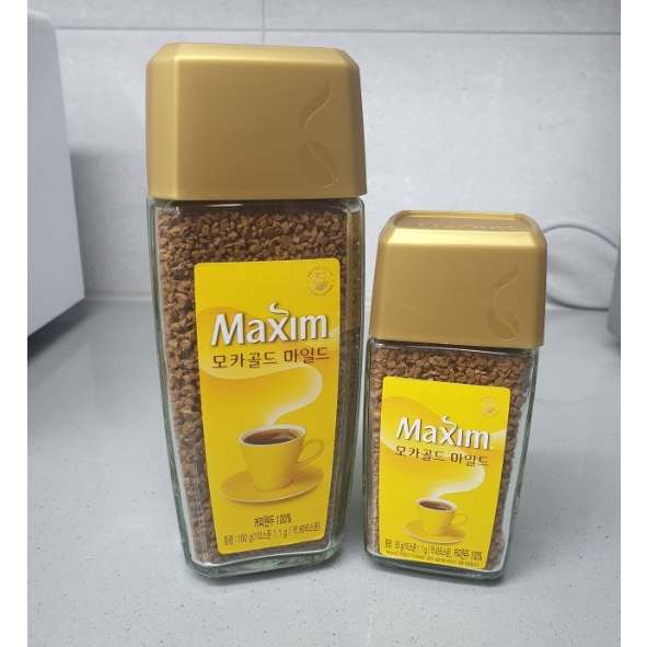 พร้อมส่ง กาแฟเกาหลีMaxim Mocha Gold Coffee Mix 3in1 / 2in1 Latte/Light/Ice Black/Black/while ไม่มีกล่อง