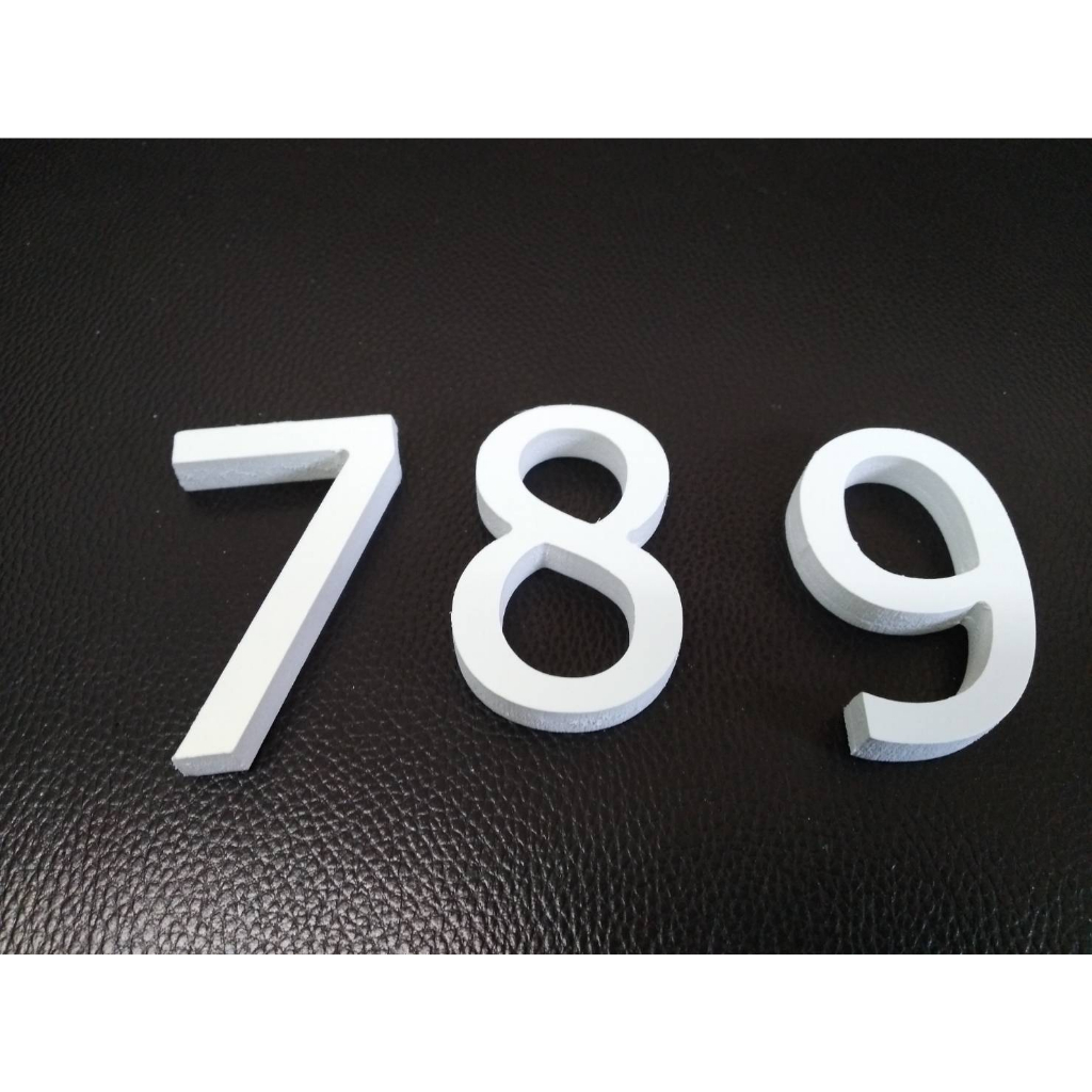 ตัวอักษรพลาสวูดความหนา10mm.ความสูง70mm.Tahoma